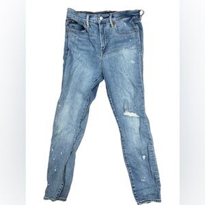 GAP paint splatter True Skinny Jeans